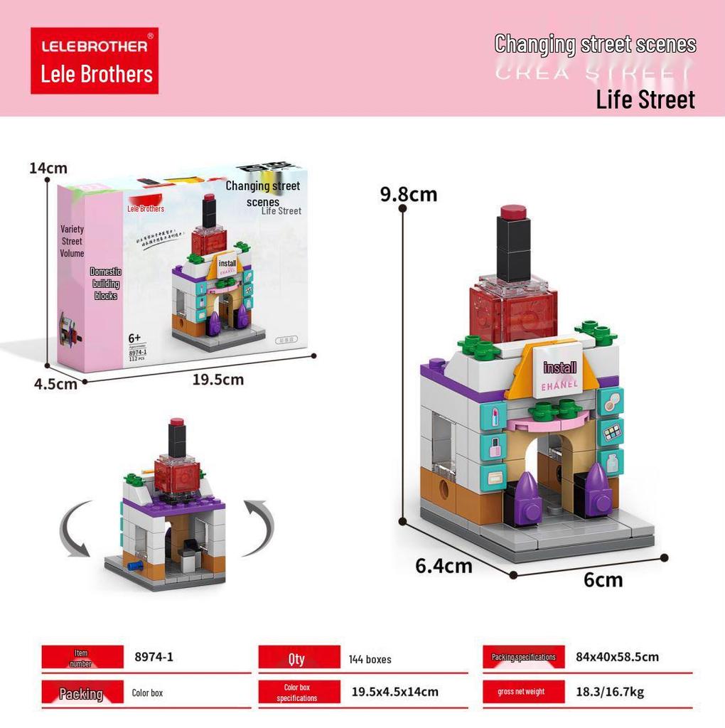 Lele Brothers Educational Street View Serie Blocuri de Construcție Compatibile Lego 8974