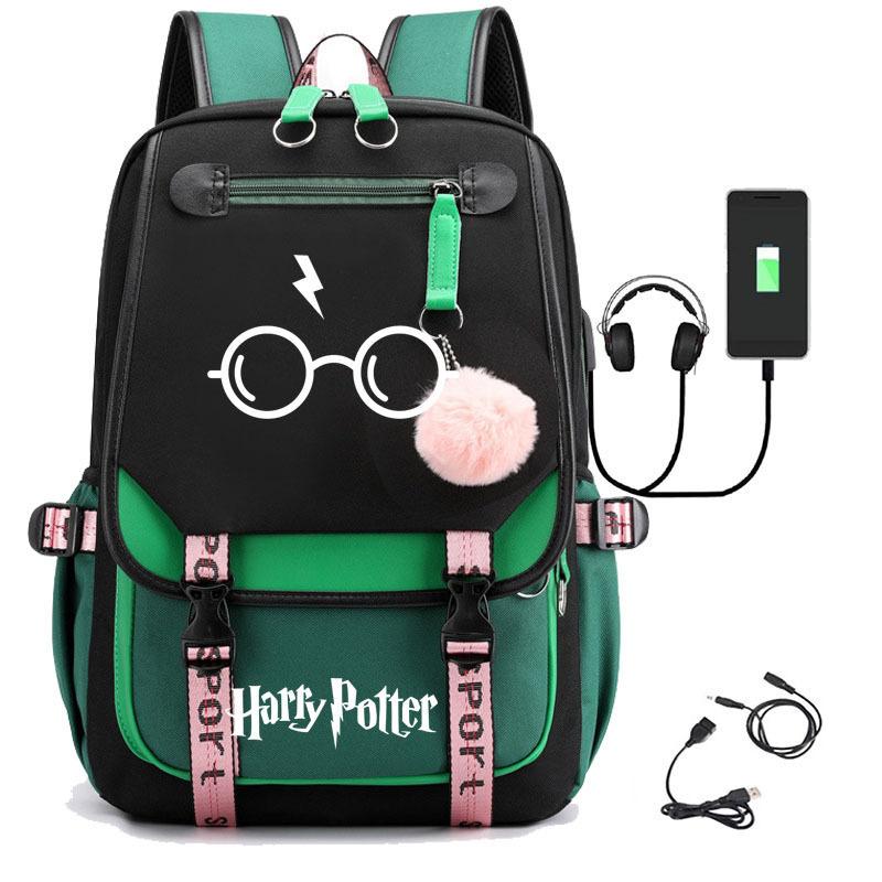 Large Capacity Schoolbag with Shoulder Strap; Student Three-piece Pencil Case Set