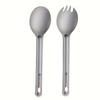 Camping Titanium Spork Spoon Outdoor Lightweight Fork Tableware Portable Picnic Hiking Travelling Ultralight Dinnerware 1PC