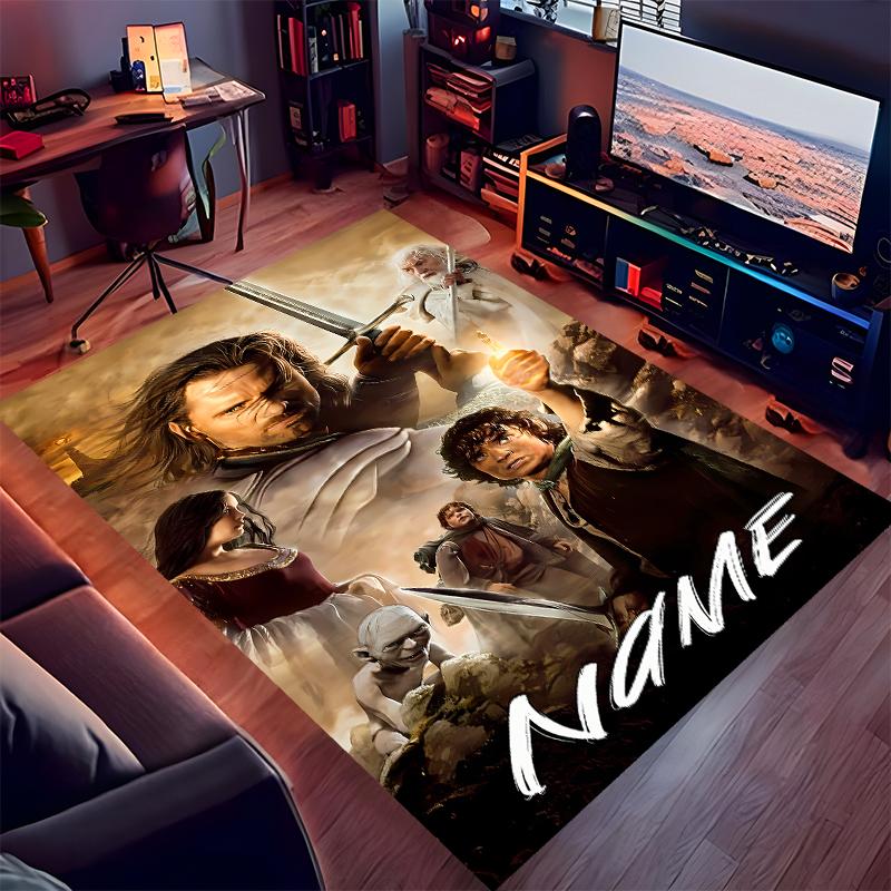 Custom Personalization The Fellowship of the Ring Print Area Rug - Soft, Washable Non-Slip Indoor Mat,Living Room,Home&Office Decorative Rug