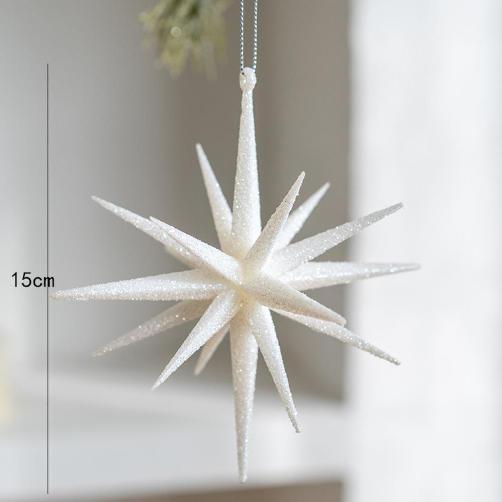 Champagne White Exploding Star Ozdoba Plastové Vánoční Ozdoby Závěsná Vánoční Dekorace