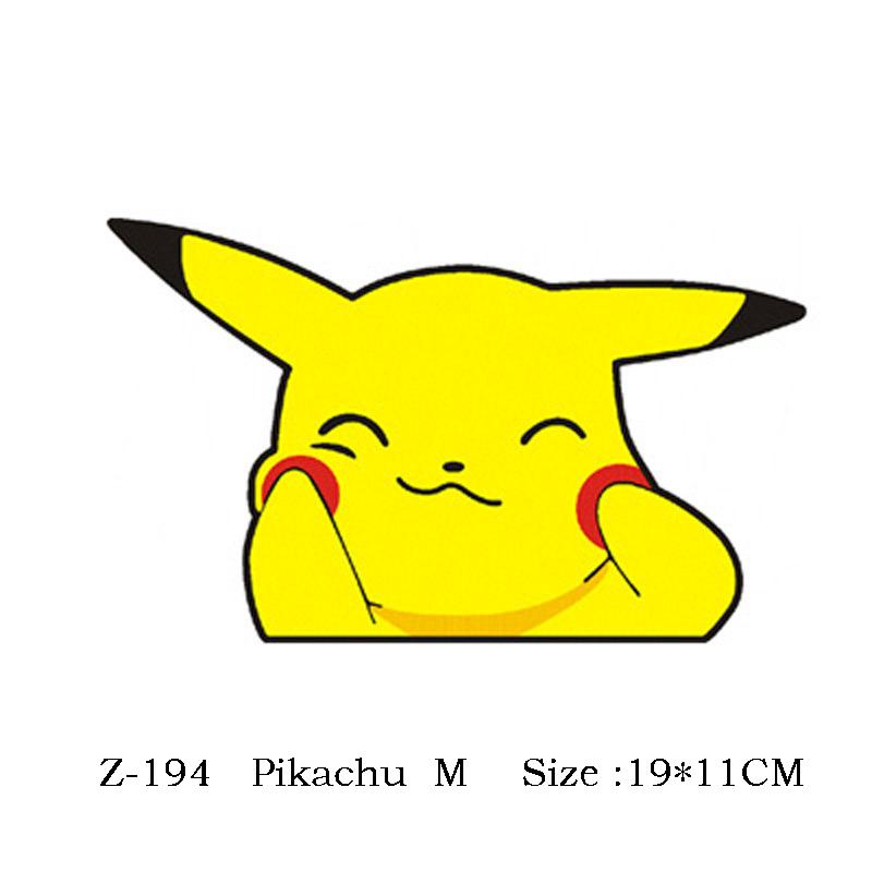 Kawaii Pokemon Pikachu Araba Çıkartmaları Karikatür Stilinde Su Geçirmez Otomatik Cam Sürüş Aynası Çıkartmaları Araba Ön Cam Süslemeleri