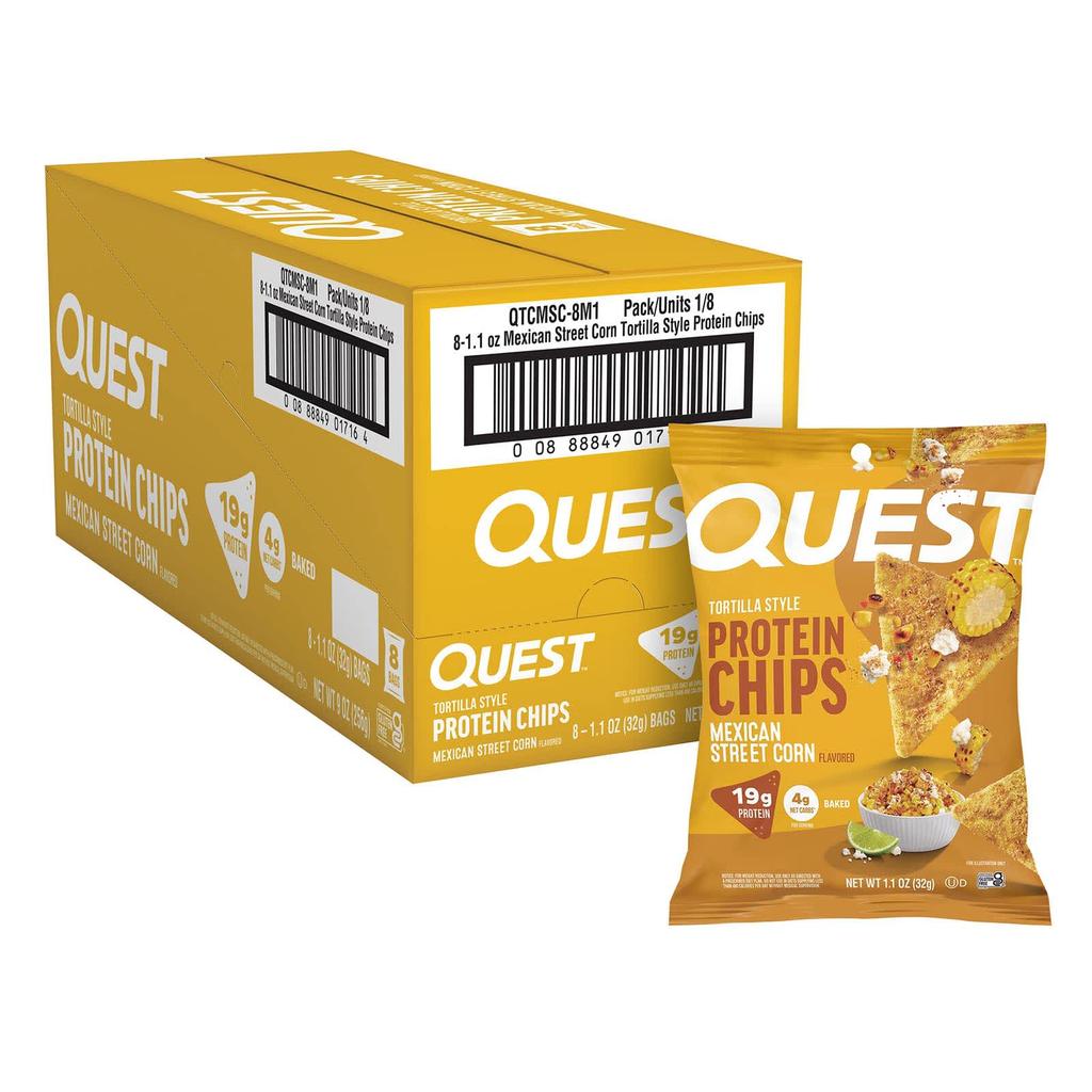 Quest Nutrition, Tortilla-style Protein Chips, Mexican Street Corn, 8 Packs, 32g (1.1oz) Each