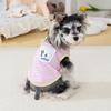 Hundeshirts Sommer Bedruckte Welpenkleidung Weicher Atmungsaktiver Pullover T-Shirt mit D-Ring für Kleine Mittlere Hunde Katzen