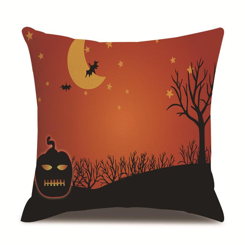 Halloween Linen Pillow Cover Printed Pillow Supply Cushion Cover