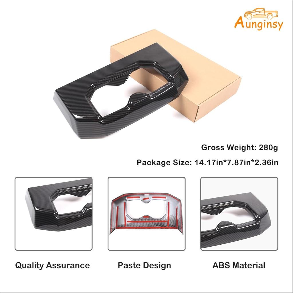 Aunginsy Car Rear Seat Central Armrest Cup Holder Cup Trim Frame Cover Compatible with Toyota Tundra/Sequoia 2022-2025 Car Back Center Console Water