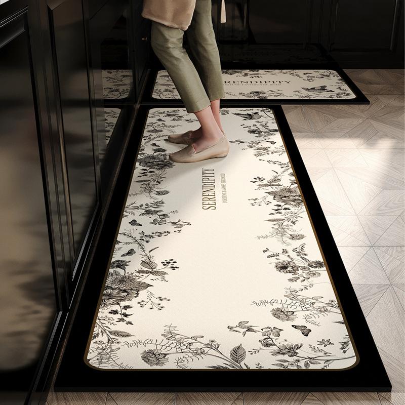 Diatomite Kitchen Floor Rug Anti-Slip Oil-Proof Water-Absorbing, Dirt-Resistant And Waterproof Door Mat For Home Decor