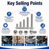 5-100Pcs M2-M8 304 Stainless Steel Six-Point Drive Round Head Screws Plum Blossom Bolts Rustproof Fasteners Assortment for Durab