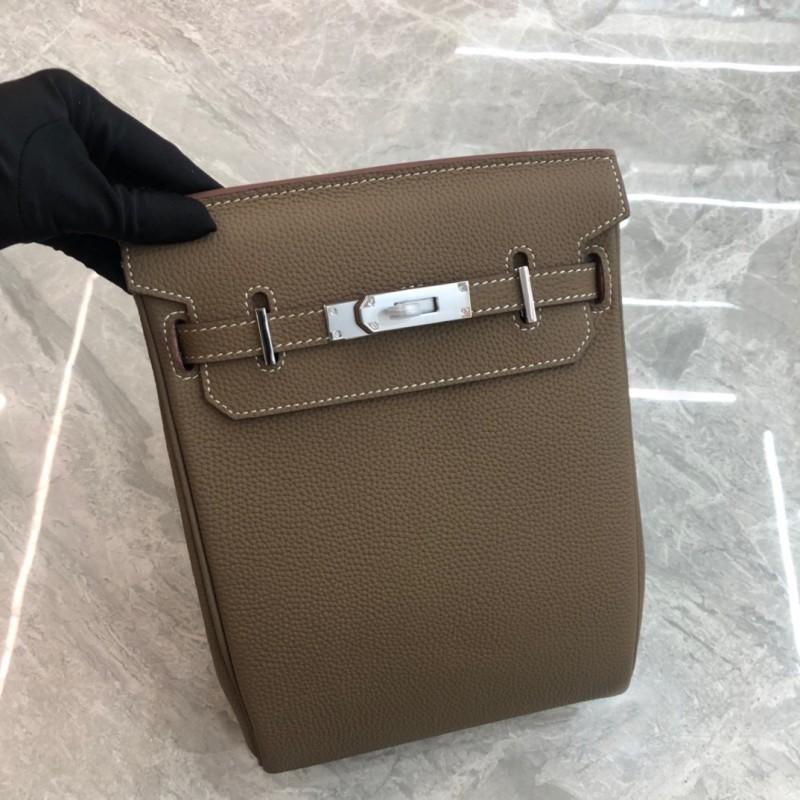 Borsa a tracolla larga intrecciata per petto in pelle di mucca Togo, zaino diagonale semplice e alla moda, strato superiore