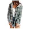 Dámský volný top kostkovaný barevný blok s dlouhým rukávem ležérní dámská halenka, kabát, košile bunda
