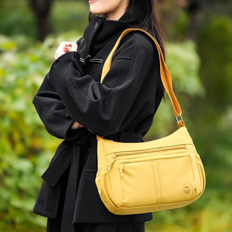 Solid Color Commuter Women's Bag Large Capacity Shoulder Crossbody Bag Multi-compartment Mobile Phone Bag