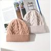 Cappello invernale da donna Autunno Unisex Fatto a mano Donna Cappello caldo 100% Lana Lavorazione a trecce Berretto Cappelli da ragazza Donna Berretto Donna Cappelli Spessi Chunky Elastici