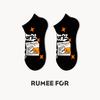 5 Pairs of Female Spring and Summer Thin Style Breathable Personality with Shallow Mouth Low Help Boat Socks