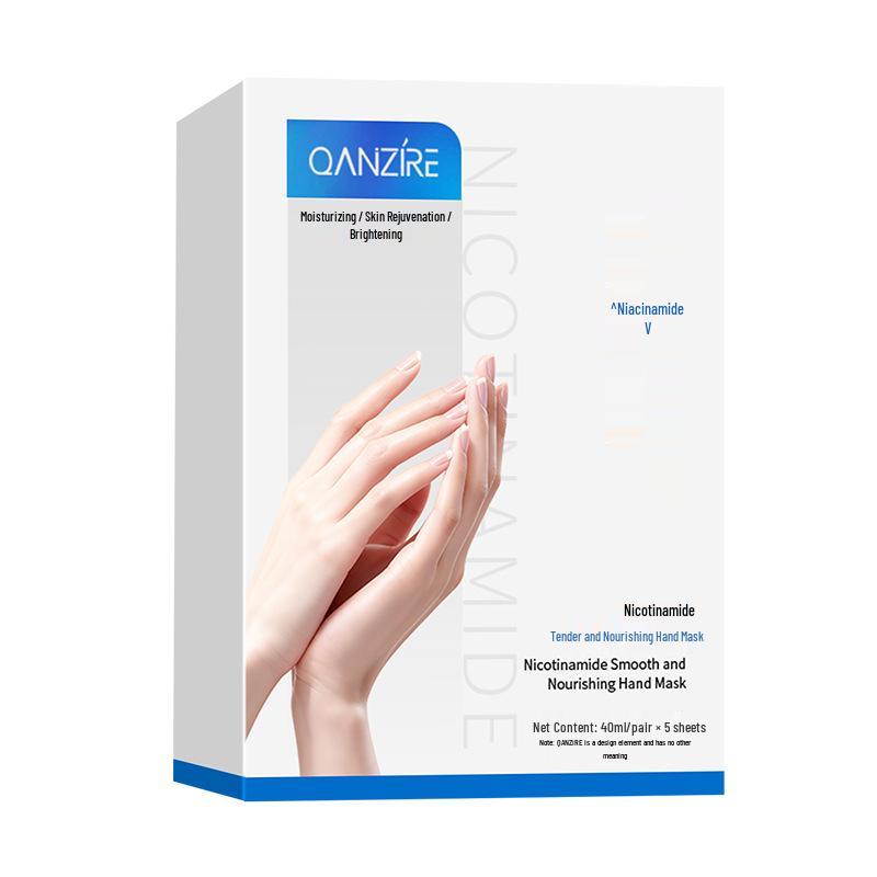 Qianzi Niacinamide Hydrating Hand Mask for Autumn & Winter - Smooth, Moisturize, and Nourish Dry, Cracked Hands.