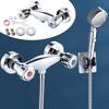 For Bathroom Bathroom Kitchen Tap Dual Handle Faucet Shower Experience Chrome Finish Water Anti-Reflux Feature