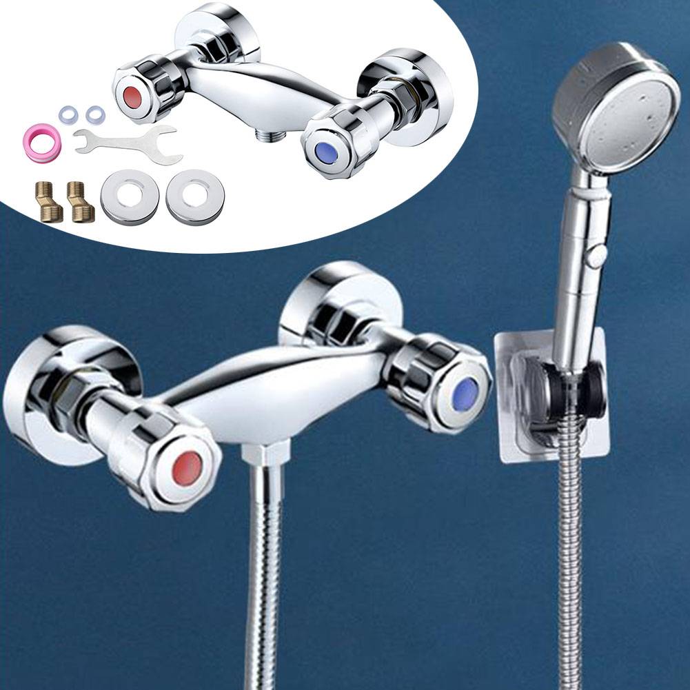 For Bathroom Bathroom Kitchen Tap Dual Handle Faucet Shower Experience Chrome Finish Water Anti-Reflux Feature