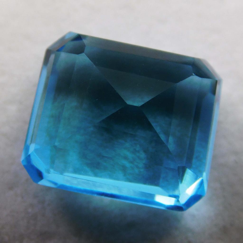 16 Ct CERTIFIED A++ Ocean Blue Aquamarine Loose Gemstone Natural Emerald Cut A2500