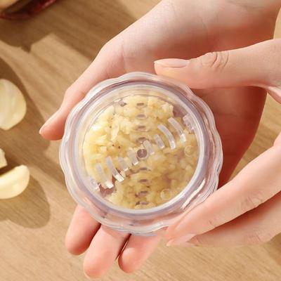 Transparent Garlic Press Manual Convenient Ginger Grinding Masher Multifunctional Garlic Crusher