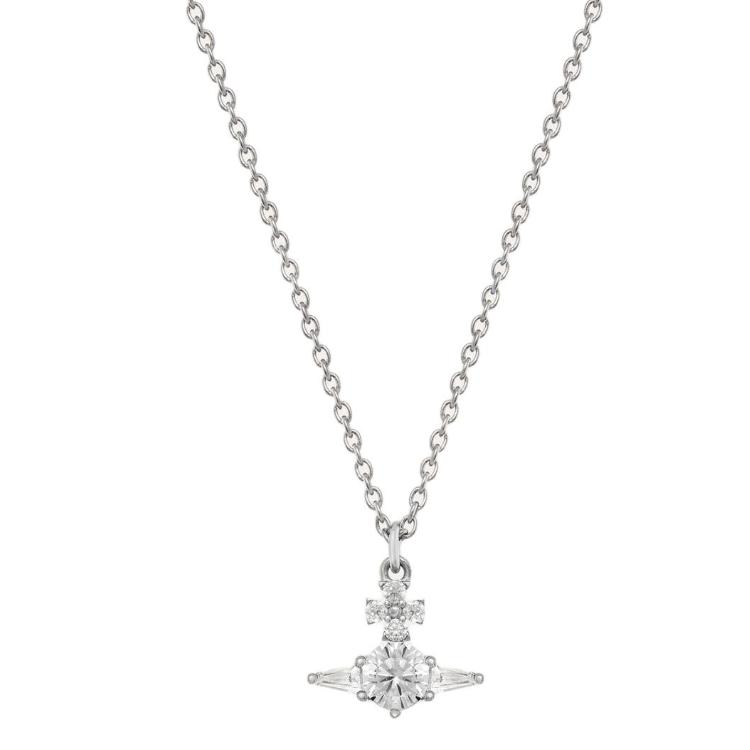 

Vivienne Westwood Solid Color Design 925 Silver Necklace Unisex necklace 1250961174-002 Basic Packaging-Dust Bag+Box