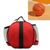 Okrągła Torba na Koszykówkę Duża Pojemność Wodoodporna Tkanina Oxford Sportowa Torba na Koszykówkę na Zewnątrz z Elastyczną Kieszenią Siatkową Czerwona