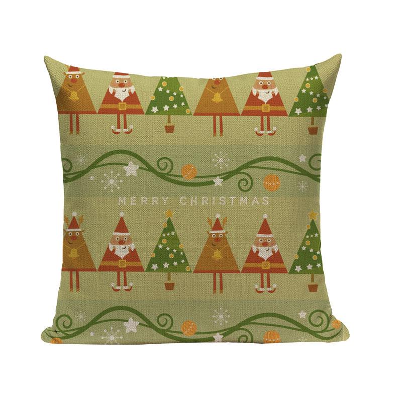 Love & Life Christmas Decorative Pillow Cover Merry Christmas Decor Cushion Covers Linen 45X45CM Noel Pillows Cases Almofadas