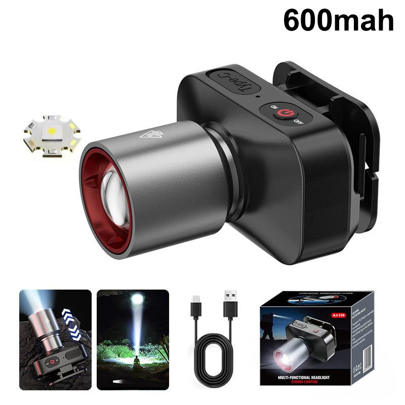 High-Brightness Zoom Long-Range Flashlight Cob Flash Lock Design Usb Charging Camping Flashlight Outdoor Camping Adventure