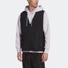 Adidas Originals Trefoil Greveal Vest With Solid Color Block Zip V-Neck Sleeveless Men Vest Black HK2738