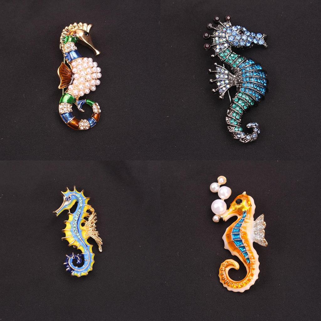 Spilla Animale Marino con Strass Gioiello in Lega per Moda Stile Casual