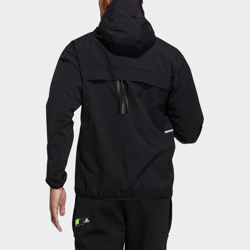 adidas Sports Windproof Woven Hooded Jacket Black Men GP0976