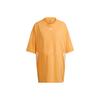 Oversized Striped Print Tee With Round Neck And Short Sleeves Women Tops Orange H65062