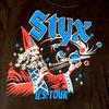Vintage 1979 Styx Us Tour Concert Short Sleeve White Color Shirt Reprint