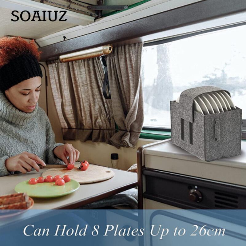 Suport farfurie rulota pentru rulota rulota dulap barci geanta de depozitare vesela