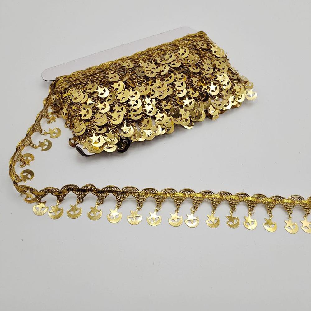 1 Size Gold And Silver Pendant Lace Diy Belly Dance Performance Clothing Stage Clothing Accessories Laser Pendant Decoration