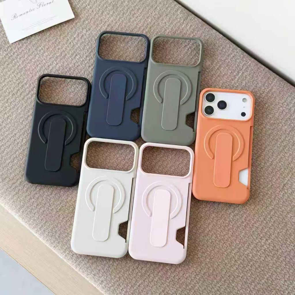 IPhone 17 Pro Max Magnetic Ring Holder Case with 16 Card Slots