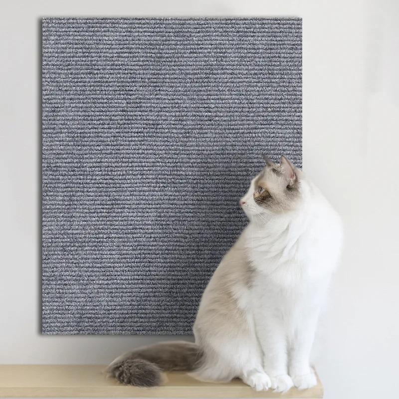 1PC 1m/39.37inch Self-Adhesive Cat Scratching Mat Trimmable Cat Carpet Cat Scratching Carpet Corner Wall Cat DIY Scratch Sofa Fu