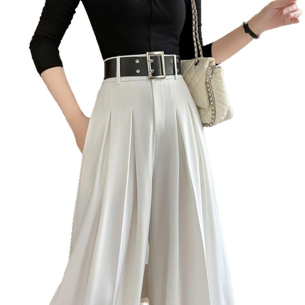 2026 High-Waisted Draped Wide-Leg Suit Pants: Stylish, Elegant, Versatile, Slimming Pleated Design for Women – Perfect for Spring and Summer