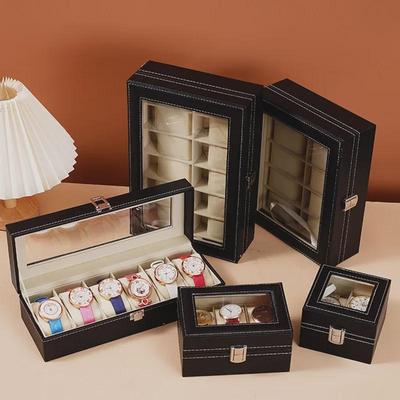 Uhrendisplay und Aufbewahrungsbox aus Leder – exquisites Geschenk und Heimdekoration