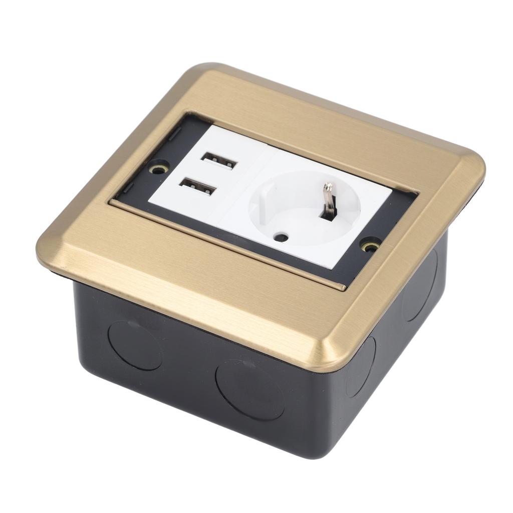 Table Connection Box Conference Room Countertop Desktop Socket Outlet Strip EU Standard 2 Hole with 