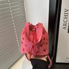 Fresh bucket bag 2025 spring and summer tide fashion messenger portable vegetable basket love contrasting color bag woman