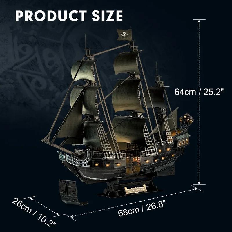 High-Quality 3D Self-assembly High-Quality Puzzles High-Quality Large High-Quality Black High-Quality Pearl High-Quality Pirate High-Quality Ship