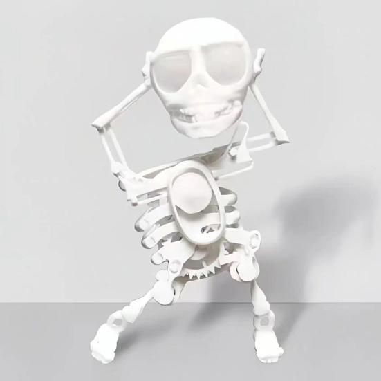 Aufziehbares tanzendes Skelett-Spielzeug, keine Batterie erforderlich, für Kinder, Kleinkinder, Desktop, Mini-3D-Druck, schüttelnder Schädel, Puppe, Frühling, Uhrwerk, Spielzeug, lustiges Geburtstagsgeschenk