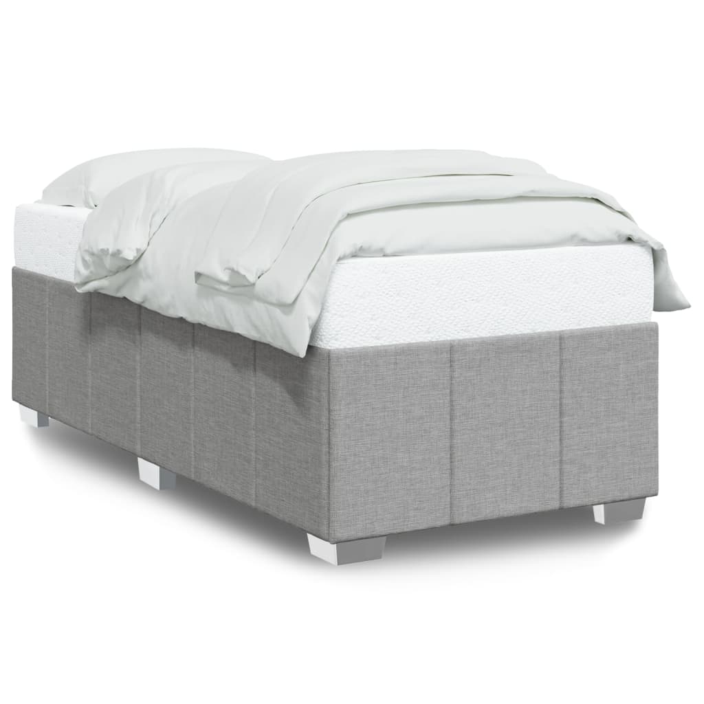 Bed Frame Without Mattress Light Grey 80 X 200 Cm Fabric
