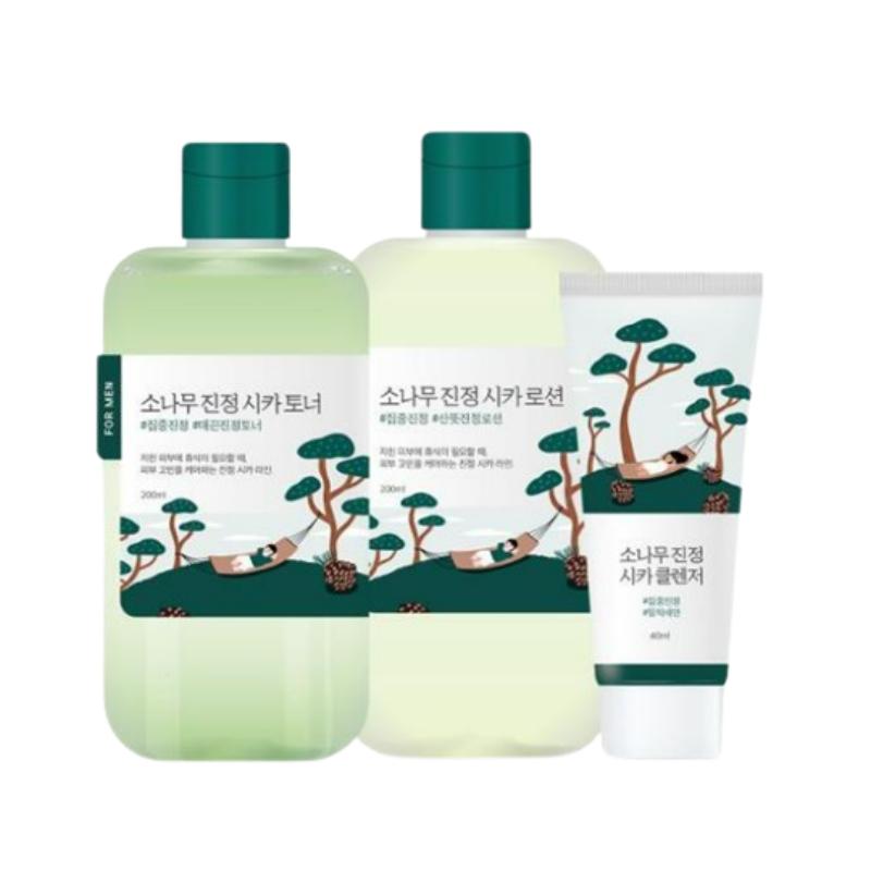 

Round Lab For Men Pine Soothing Toner & Lotion 2-Piece Set (+40ml Cleanser Gift)