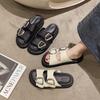 Internet celebrity French thick-soled cool slippers women's summer niche 2025 Korean version of the new versatile beach shoes