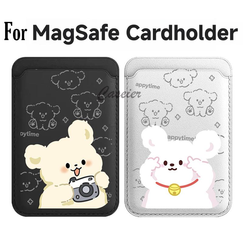 Cute Couple Photo Dog Cartoon Pattern Y2K Card Holder Magnetic For iPhone 17 For Samsung Galaxy S26 FE For MagSafe Wallet Cover
