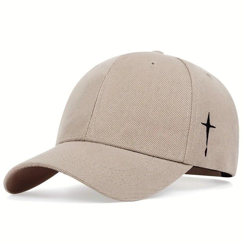 

Unisex Side Cross Embroidery Baseball Caps Spring And Autumn Outdoor Adjustable Casual Hats Sunscreen Hat