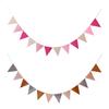 1pcs Set 16.4ft Macaron Paper Card Triangle Banner For Birthday Party Banner Flags Pennant Banner Flags Pennant Banner