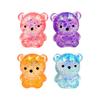 Squishy Bear Stress Relief Toy with Glitter and Soft Texture for Sensory Play and Hand Exercise Suitable for Kids and Adults
