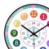 12 inch Wall Clock Silent Time Non Ticking Colorful Number Decorative Analog for Office Teachers