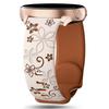 20mm Silicone Strap Flower Design Floral Engraved Two-color For Amazfit GTR, Huawei,Garmin Samsung Galaxy Watch 7 6 5 4